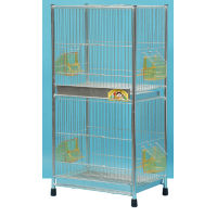 klouvotechniki Ερμής 2όροφο μεσ κλουβί νίκελ 31Χ19.5Χ62cm