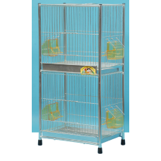 klouvotechniki Ερμής 2όροφο μεσ κλουβί νίκελ 31Χ19.5Χ62cm