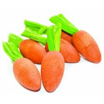 Happypet Critter's choice Carrot nibblers 6pcs παιχνίδια απο ξύλο για τρωκτικά