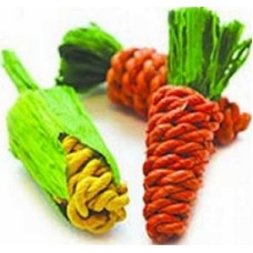 Happypet Critters choice sisal carrots & corn 3pcs παιχνίδι για τρωκτικά