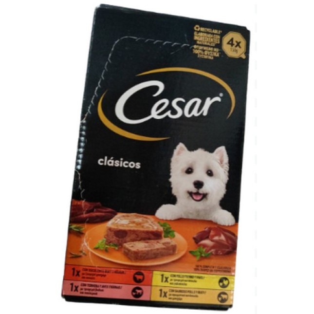 Cesar κοτόπουλο,μοσχάρι,βοδινό-κοτόπουλο,αρνί γαλοπούλα 4*150gr Cesar κοτόπουλο,μοσχάρι,βοδινό-κοτόπουλο,αρνί γαλοπούλα 4*150gr