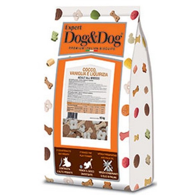 Gheda expert dog&dog μπισκότα Καρύδα, Βανίλια και Γλυκόριζα 1kg χύμα