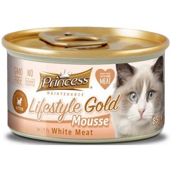 Princess Lifestyle Gold Mousse λευκό κρέας kitten 85g