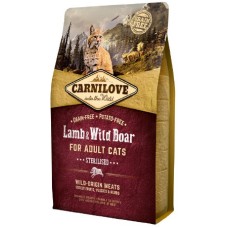 Carnilove Cat για ενήλικες στειρωμένες γάτες με αρνί 6kg Carnilove Cat για ενήλικες στειρωμένες γάτες με αρνί 6kg