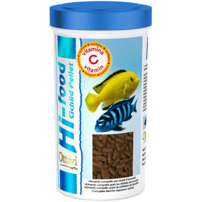 Ottavi Hi-Food Cichlid Pellet σύνθετη τροφή για κιχλίδες σε σφαιρίδια 250ml/ 90 g