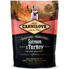 Carnilove Puppy Large Salmon πλήρες διατροφή, πλούσια σε θρεπτικά συστατικά, πρωτεΐνες και λιπαρά