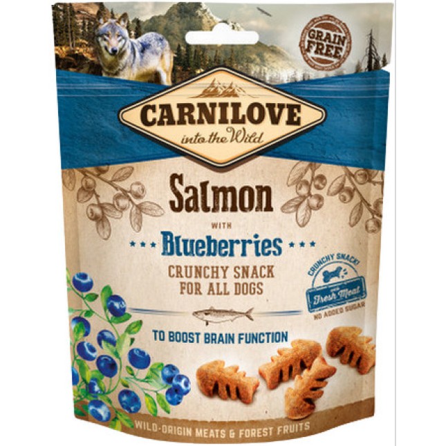 Carnilove Snack Fresh & Crunchy σολομός με βατόμουρα 200g