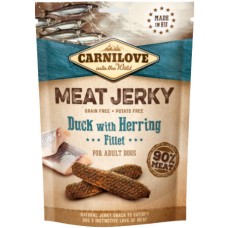 Carnilove SN Jerky με πάπια και φιλέτο ρέγγας με ακαταμάχητη γεύση που συμπληρώνει τη διατροφή 100g