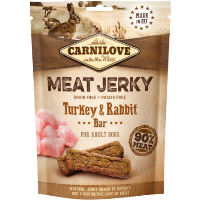 Carnilove SN Jerky με γαλοπούλα και κουνέλι με ακαταμάχητη γεύση που συμπληρώνει τη διατροφή 100g Carnilove SN Jerky με γαλοπούλα και κουνέλι με ακαταμάχητη γεύση που συμπληρώνει τη διατροφή 100g