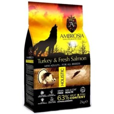 Ambrosia grain free dog adult mini γαλοπούλα & σολομό 6kg