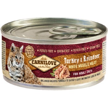 Carnilove Cat κονσέρβα για ενήλικες γάτες με γαλοπούλα και τάρανδο 100gr Carnilove Cat κονσέρβα για ενήλικες γάτες με γαλοπούλα και τάρανδο 100gr