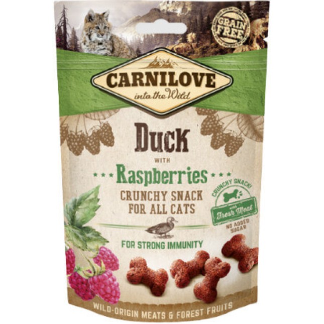 Carnilove Snack με φρέσκια πάπια & βατόμουρα εμπνευσμένο από τη διατροφή με κρέας άγριας προέλευσης Carnilove Snack με φρέσκια πάπια & βατόμουρα εμπνευσμένο από τη διατροφή με κρέας άγριας προέλευσης
