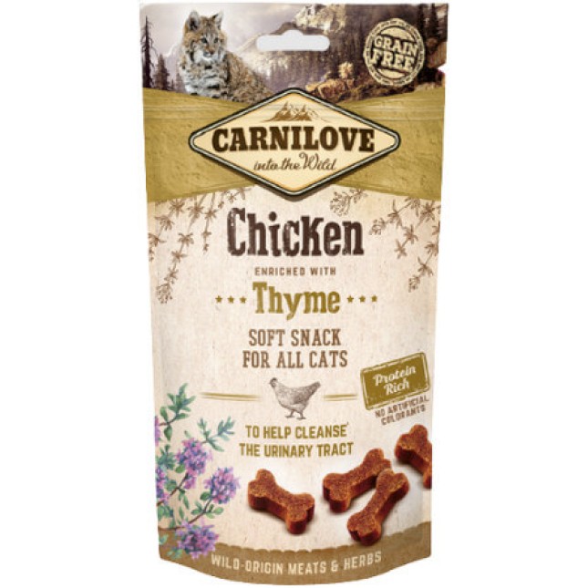 Carnilove Snack με μαλακό κοτόπουλο & θυμάρι εμπνευσμένο από τη διατροφή με κρέας άγριας προέλευσης Carnilove Snack με μαλακό κοτόπουλο & θυμάρι εμπνευσμένο από τη διατροφή με κρέας άγριας προέλευσης