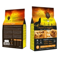 Ambrosia grain free ολιστική τροφή για ενήλικες σκύλους όλων των φυλών με κοτόπουλο και λαχανικά
