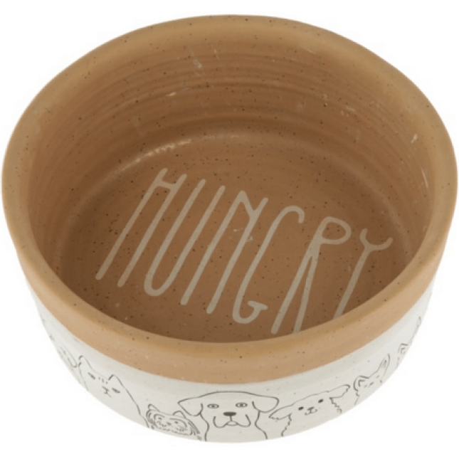 Kerbl κεραμικό μπολ Hungry λευκό/καφέ, κατάλληλο για σκύλους και γάτες Kerbl κεραμικό μπολ Hungry λευκό/καφέ, κατάλληλο για σκύλους και γάτες