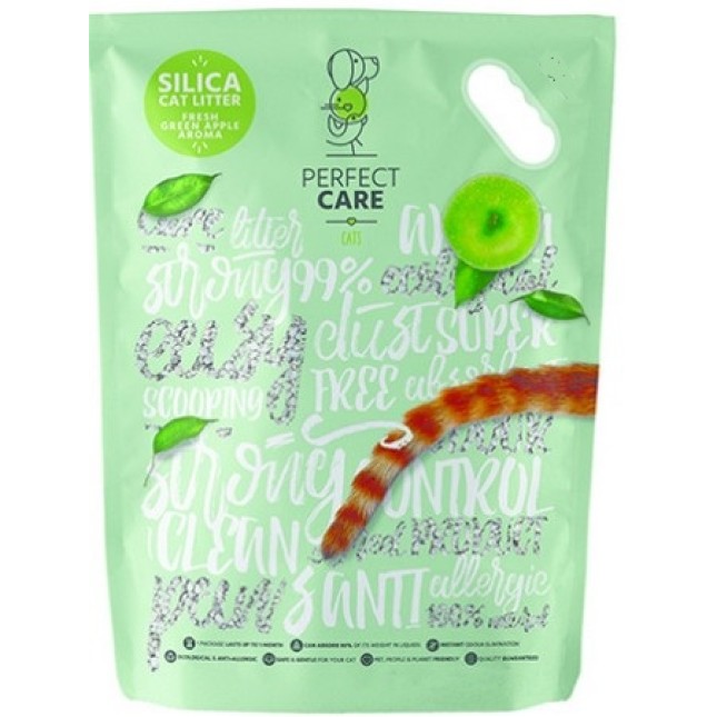 Perfect care Εξαιρετικής ποιότητας κρυσταλλική άμμος υγιεινής με άρωμα πράσινου μήλου Perfect care Εξαιρετικής ποιότητας κρυσταλλική άμμος υγιεινής με άρωμα πράσινου μήλου