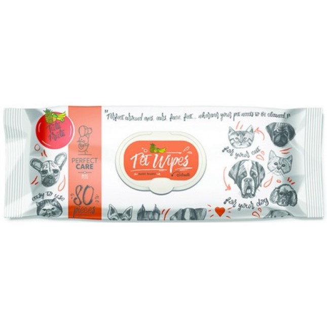 Perfect care υγρά μαντιλάκια με άρωμα tutti frutti 80τμχ Perfect care υγρά μαντιλάκια με άρωμα tutti frutti 80τμχ