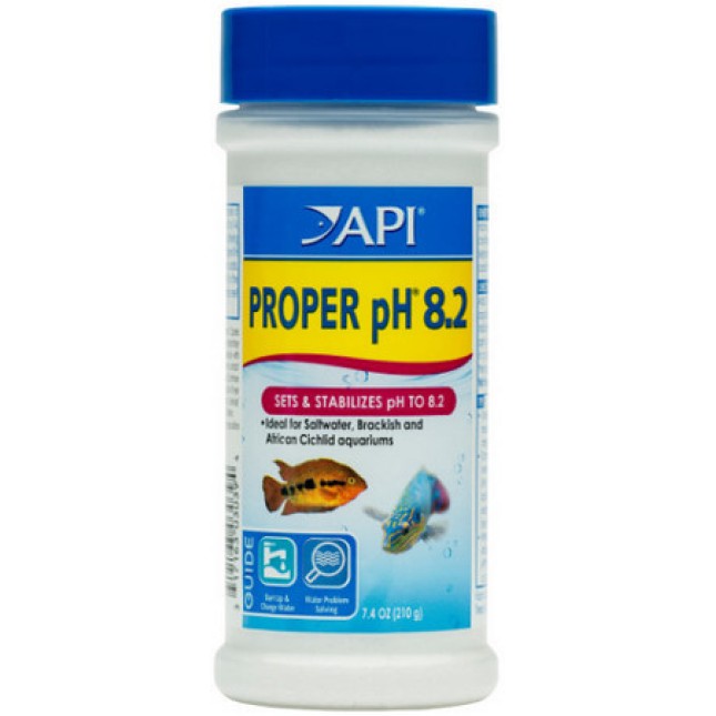API proper ph 8.2  ρυθμίζει και σταθεροποιεί το pH στο 8,2 σε ενυδρεία αλμυρού και υφάλμυρου νερού