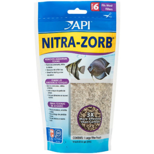 API nitra-zorb για την αφαίρεση αμμωνίας, νιτρωδών και νιτρικών αλάτων για ενυδρεία γλυκού νερού