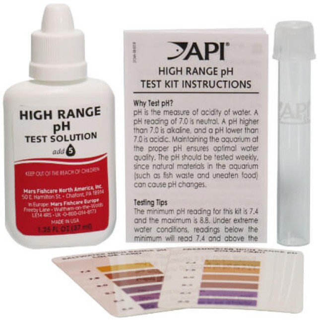 API test high range ph μετρά τις αλλαγές του pH γλυκού & θαλασσινού νερού   160 test