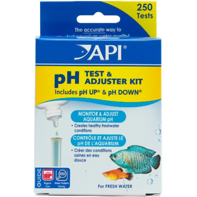 API test delux ph (ph test & adjuster kit) γλυκού νερού ελέγχει το pH από 6,0 έως 7,6 250 test