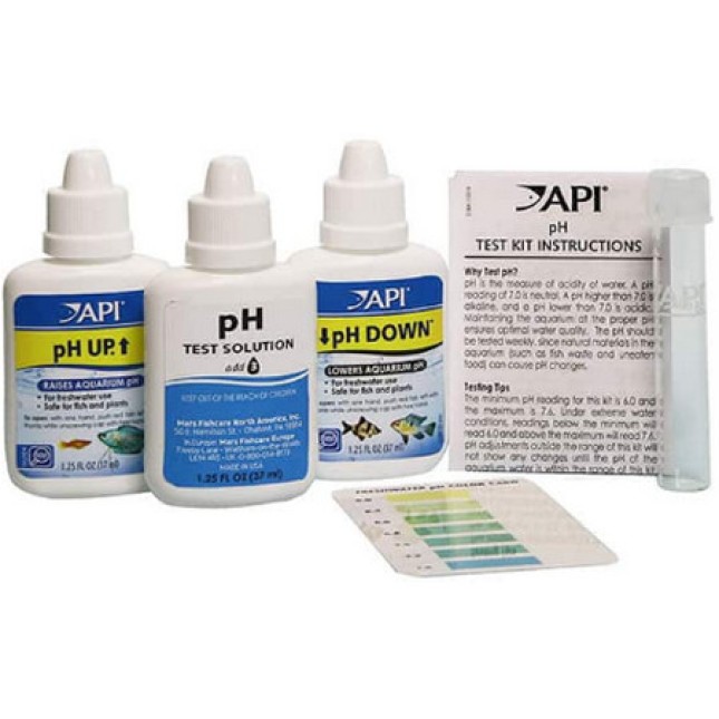 API test delux ph (ph test & adjuster kit) γλυκού νερού ελέγχει το pH από 6,0 έως 7,6 250 test