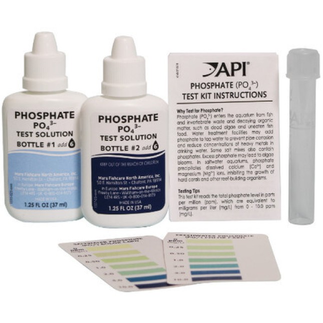 API test phosphate γλυκού & θαλασσινού νερού, ελέγχει τα επίπεδα φωσφορικών αλάτων από 0 έως 10 ppm