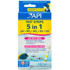 API test 5 in 1 strips εύκολος τρόπος για να ελέγξετε pH, KH, GH, νιτρικά και νιτρώδη 25 test API test 5 in 1 strips εύκολος τρόπος για να ελέγξετε pH, KH, GH, νιτρικά και νιτρώδη 25 test