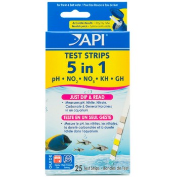 API test 5 in 1 strips εύκολος τρόπος για να ελέγξετε pH, KH, GH, νιτρικά και νιτρώδη 25 test API test 5 in 1 strips εύκολος τρόπος για να ελέγξετε pH, KH, GH, νιτρικά και νιτρώδη 25 test