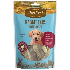 Dog Fest λιχουδιά για κουτάβια αυτιά κουνελιού κοτόπουλα 90g