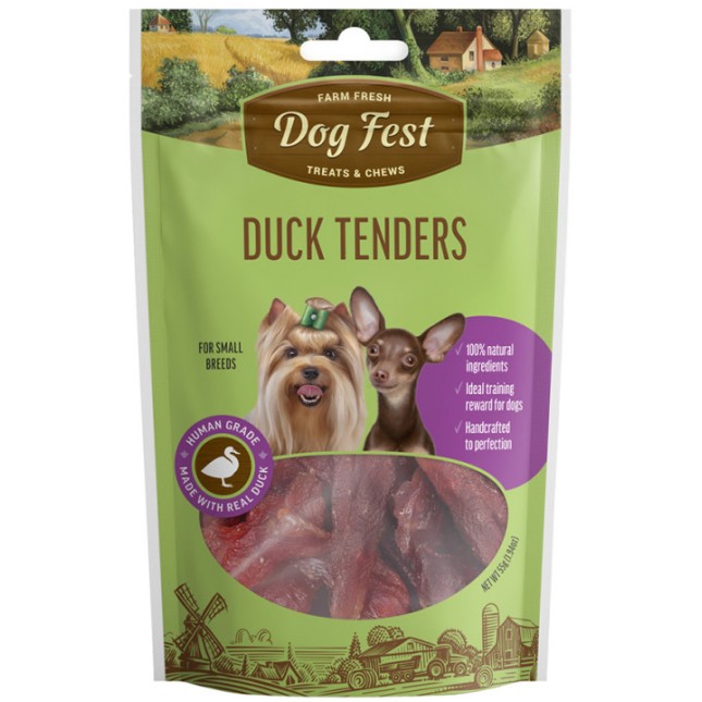 PetFest Dog λιχουδιά για μικρόσωμες φιλές φιλετάκια πάπια 55g PetFest Dog λιχουδιά για μικρόσωμες φιλές φιλετάκια πάπια 55g
