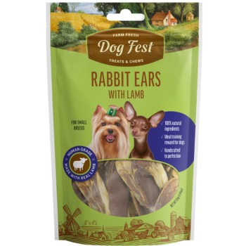 PetFest Dog λιχουδιά για μικρόσωμες φιλές αυτιά κουνελιού με αρνί 55g PetFest Dog λιχουδιά για μικρόσωμες φιλές αυτιά κουνελιού με αρνί 55g