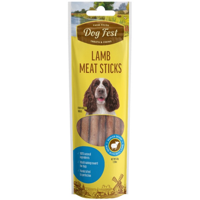 PetFest Dog λιχουδιά για ενήλικους σκύλους με μπαστούνια από αρνίσιο κρέας 45g PetFest Dog λιχουδιά για ενήλικους σκύλους με μπαστούνια από αρνίσιο κρέας 45g