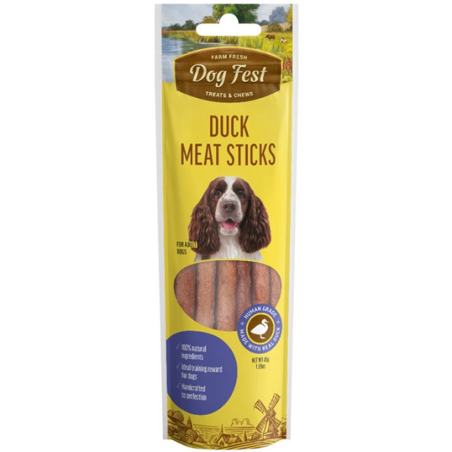 PetFest Dog λιχουδιά για ενήλικους σκύλους με μπαστούνια από κρέας πάπιας 45g PetFest Dog λιχουδιά για ενήλικους σκύλους με μπαστούνια από κρέας πάπιας 45g