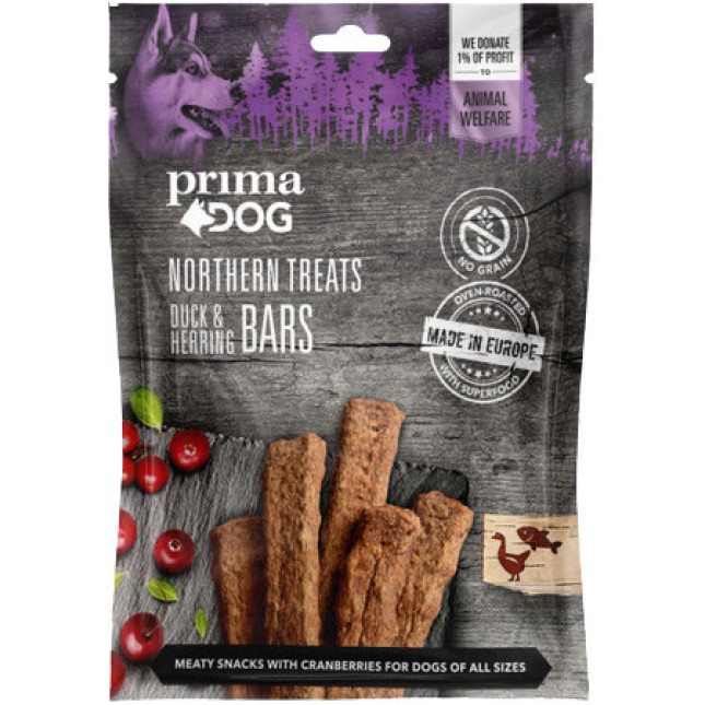 Vafo Prima dog Northern Treat λιχουδιές σε μπάρες πάπια & ρέγγα 200gr Vafo Prima dog Northern Treat λιχουδιές σε μπάρες πάπια & ρέγγα 200gr