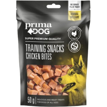 Vafo Prima dog Meaty Treats πολύ νόστιμα εκπαιδευτικά σνακ σε μπουκιές κοτόπουλου 50gr