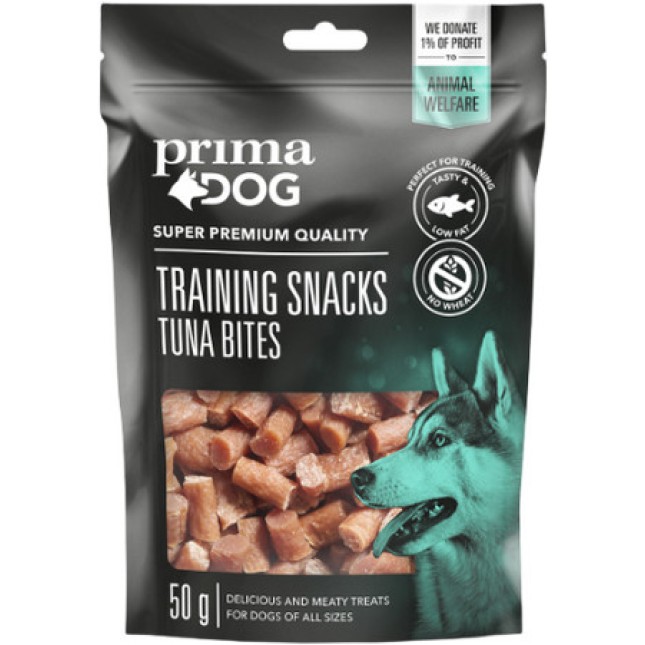 Vafo Prima dog Meaty Treats πολύ νόστιμα εκπαιδευτικά σνακ σε μπουκιές με τόνο 50gr