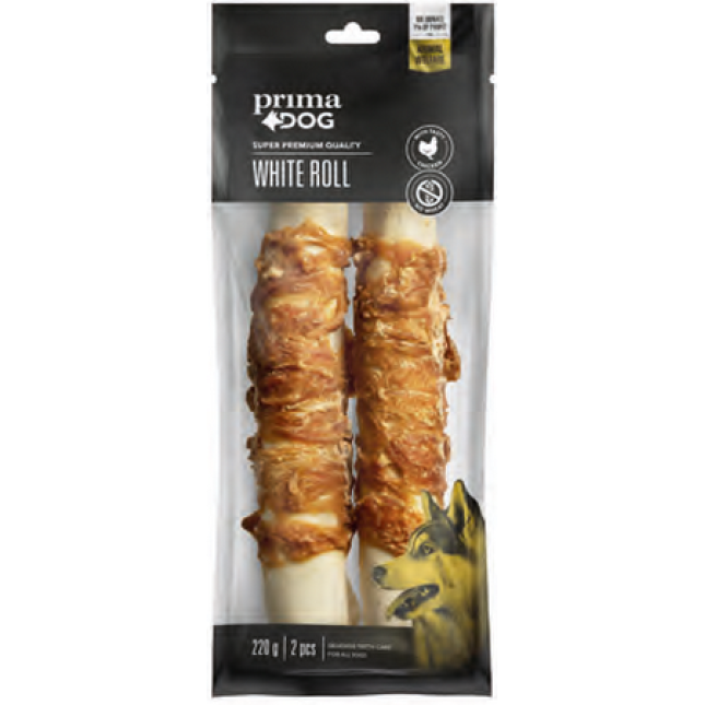 Vafo Prima dog Chewbones ρολό λευκό με κοτόπουλο 220gr/25cm