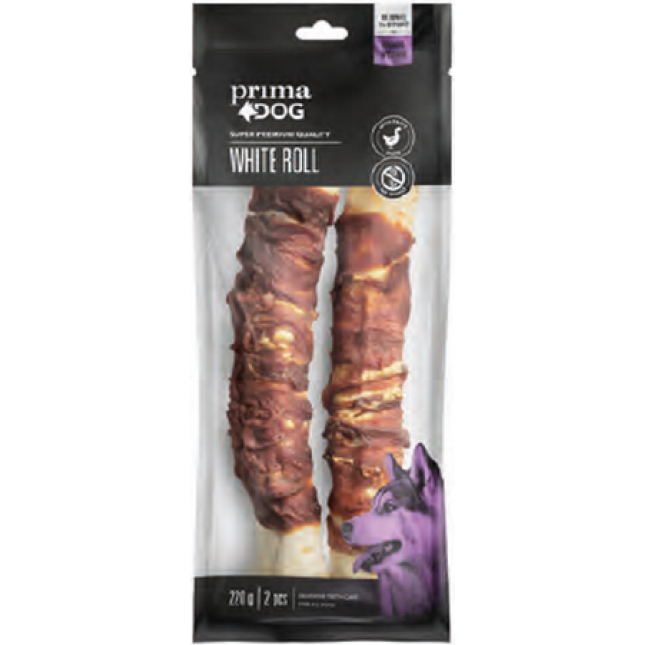 Vafo Prima dog Chewbones ρολό λευκό με πάπια 220gr/25cm