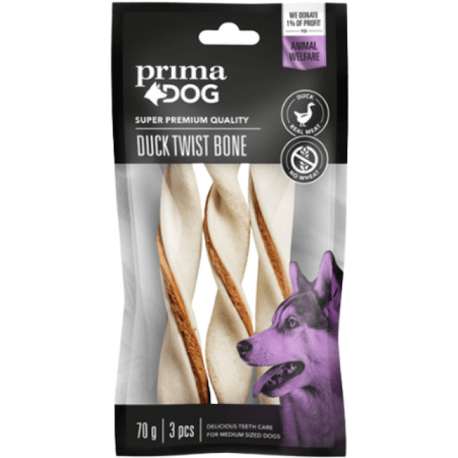 Vafo Prima dog Chewbones ρολό στριφτό με πάπια 70gr/14cm