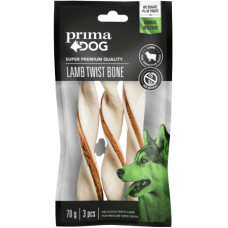 Vafo Prima dog Chewbones ρολό με στριφτό σχήμα και περιέχει μια γέμιση αρνιού