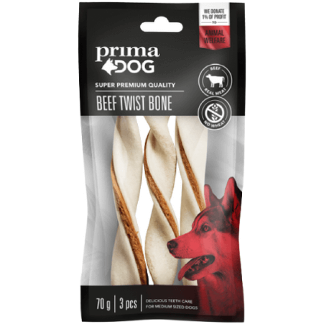 Vafo Prima dog Chewbones ρολό στριφτό με βοδινό 70gr/14cm