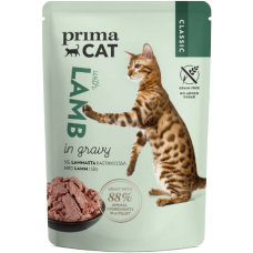 Vafo Prima cat πλήρες τροφής με αρνί σε σάλτσα κατά 88% κρέας 85gr