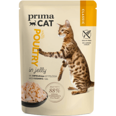 Vafo Prima cat πλήρες τροφής με κοτόπουλο σε ζελέ κατά 88% κρέας 85gr