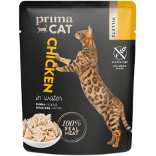 Vafo Prima cat κρεατική τροφή με κοτόπουλο σε νερό για τις πιο ποιοτικές γάτες 50gr