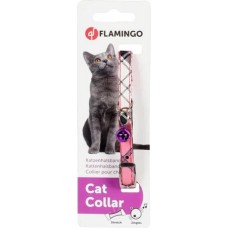 Flamingo Ροζ περιλαίμιο γάτας Jacquard με κουδουνάκι 30cmx10mm Flamingo Ροζ περιλαίμιο γάτας Jacquard με κουδουνάκι 30cmx10mm