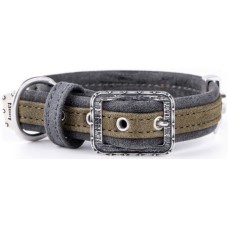 My family london περιλαίμιο 35-45 cm /2.2 cm πράσινο/μαύρο M/L