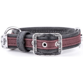 My family london περιλαίμιο 35-45 cm /2,2 cm μπορντό/μαύρο M/L My family london περιλαίμιο 35-45 cm /2,2 cm μπορντό/μαύρο M/L