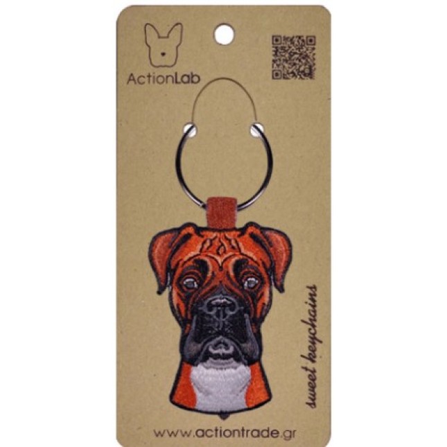 Action Lab Κεντητό μπρελόκ σκύλου BOXER τα χαρακτηριστικά του αγαπημένου μας φίλου Action Lab Κεντητό μπρελόκ σκύλου BOXER τα χαρακτηριστικά του αγαπημένου μας φίλου
