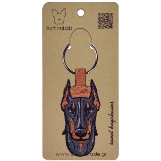 Action Lab Κεντητό μπρελόκ σκύλου DOBERMAN τα χαρακτηριστικά του αγαπημένου μας φίλου Action Lab Κεντητό μπρελόκ σκύλου DOBERMAN τα χαρακτηριστικά του αγαπημένου μας φίλου